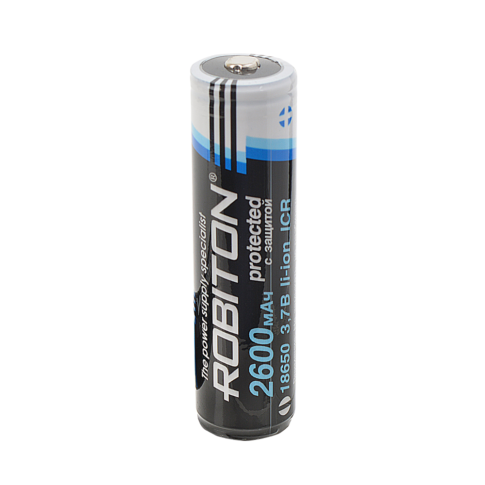 Аккумулятор ROBITON 2.6/Li18650 (Samsung ICR18650) с защитой PK1
