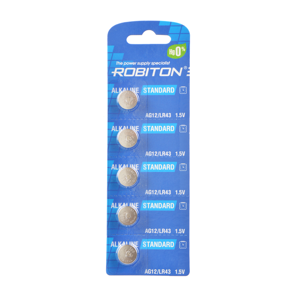Элемент питания ROBITON STANDARD R-AG12-0-BL5