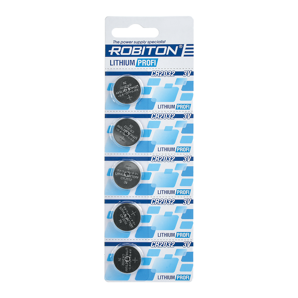 Элемент питания ROBITON PROFI R-CR2032-BL5