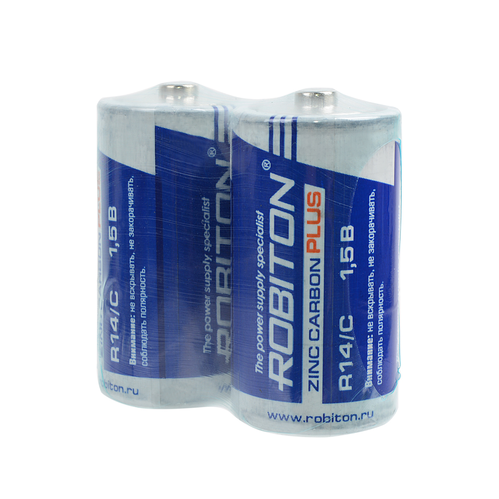 Элемент питания ROBITON PLUS Zinc Carbon R14 SR2