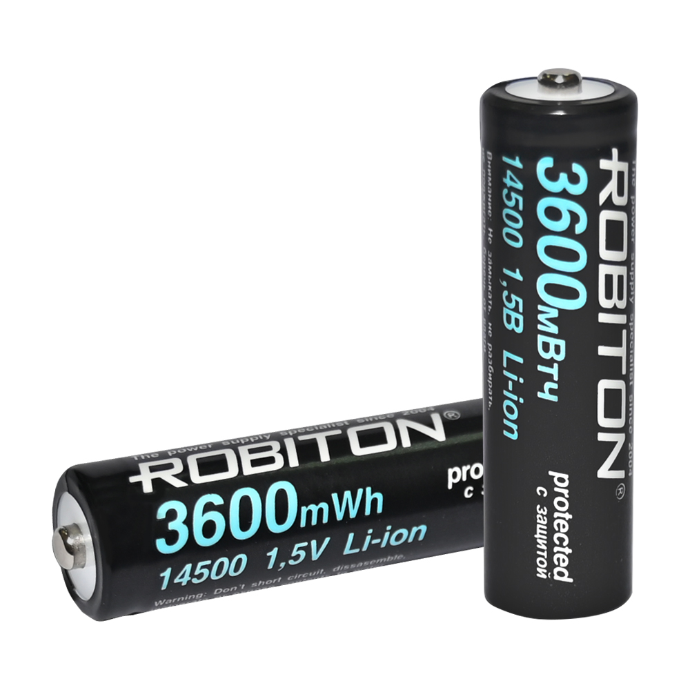 Аккумулятор ROBITON 14500-2200/box (AA) 3600мВтч, 2200мАч 1,5В с защитой BL4
