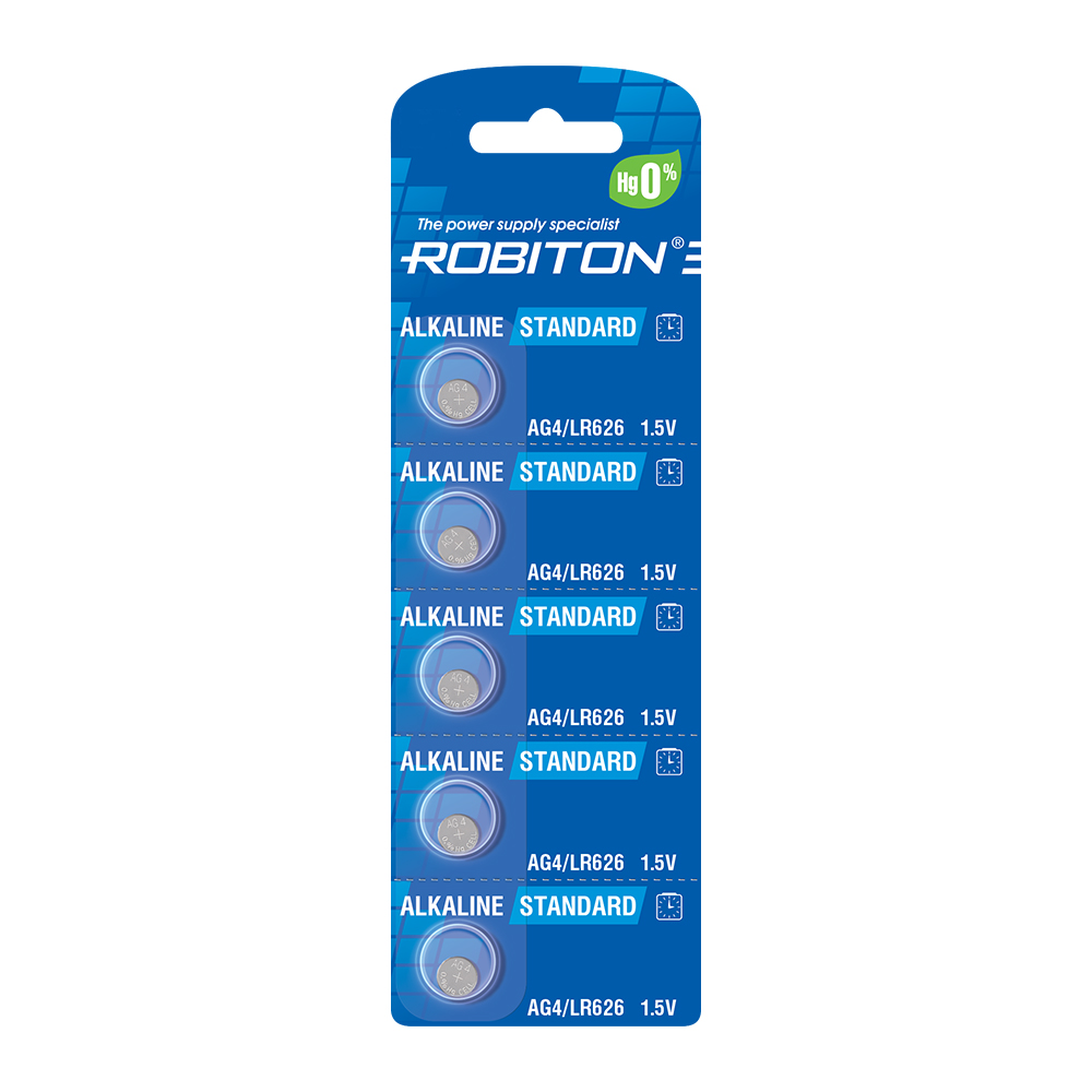 Элемент питания ROBITON STANDARD R-AG4-0-BL5